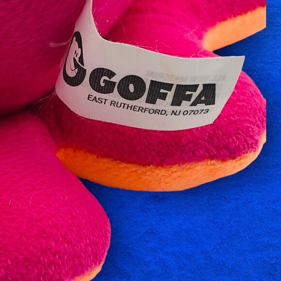 Goffa 7" Octopus Pink Orange Plush Stuffed Animal Stitched Eyes Ocean Toy - Picture 5 of 7
